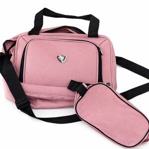 *Pink Travel Carry on Laptop Bag with Matching Pouch NWT